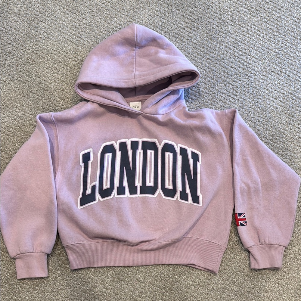 Girls Purple London Hoodie size:10